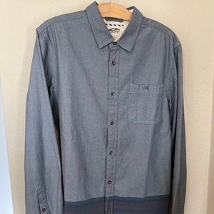 Vans long sleeve button up shirt gray stripes